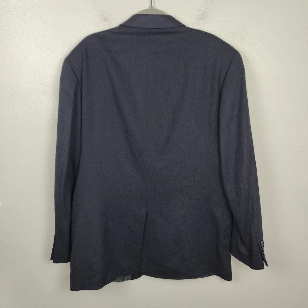 Saks Fifth Avenue Loro Piana 100% Worsted Camel Hair Blazer Men 42L Black Jacket